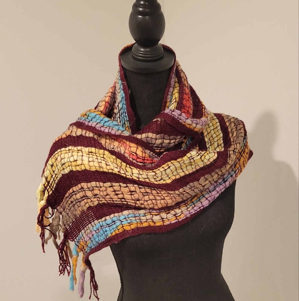 Multicolor Knit Handmade Scarf